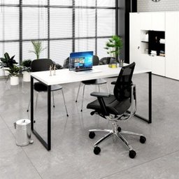 Mesa para Escritório Industrial Kuadra Me150 Carvalho Dark - Compace - 5