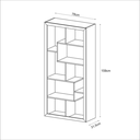 Ver imagem 5 de Estante Livreiro Multiuso Aberta com Nichos Amêndoa/Marrom - Tecnomobili