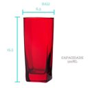 Ver imagem 3 de Copo Vidro 320Ml (Suco, Água) Bali Kit Com 18 Vermelho