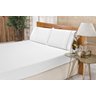 Jogo de Cama Solteiro Elegance 3 Peças Percal 180 Fios Branco:Branco - 1