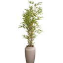 Ver imagem 1 de Árvore de Bambu Artificial com Vaso Thai Branco Mármore | Formosinha