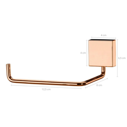 Kit Acessórios Rose Gold C/ Kit Fixação Banheiro Gancho Papeleira Toalheiro Future - 7