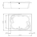 Ver imagem 4 de Banheira de Hidromassagem Ouro Fino Ourocril Dupla Top Line 1,60m x 1,31m x 46cm 06 Jatos