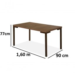 Conjunto de Mesa e 6 Cadeiras Tampo Mdp Inovare Tubo Choc. - 3