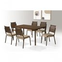 Ver imagem 1 de Conjunto de Mesa e 6 Cadeiras Tampo MDP Inovare Tubo Choc.