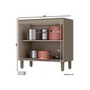 Ver imagem 3 de Módulo Cozinha Henn Connect Balcão 2 Portas c/Tampo p/ Cooktop Duna/Cristal
