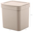 Ver imagem 4 de Lixeira Para Pia De Cozinha 4,7L E Dispenser Porta Detergente E Organizador 650ml Bege OU