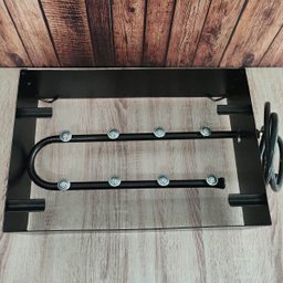 Char Broiler a Gás 8 Caulins Fogareiro Grelha Chapa Hambúrguer Grill Aço Carbono - 8