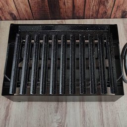 Char Broiler a Gás 8 Caulins Fogareiro Grelha Chapa Hambúrguer Grill Aço Carbono - 7