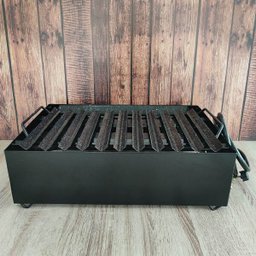Char Broiler a Gás 8 Caulins Fogareiro Grelha Chapa Hambúrguer Grill Aço Carbono - 6