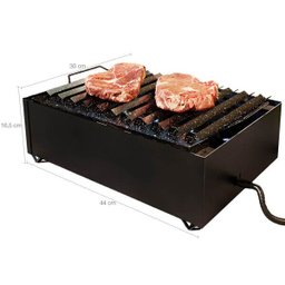 Char Broiler a Gás 8 Caulins Fogareiro Grelha Chapa Hambúrguer Grill Aço Carbono - 3