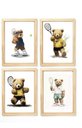 Ver imagem 1 de Kit Quadro Urso Tenista Decorativo Infantil Quarto Criança Bebê Enxoval