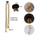 Ver imagem 2 de Pendente Corda Sisal Dupla 1,60M Lustre Vintage Retro Rústico Para Nó Com 2 Bocais E27 E Canopla De 