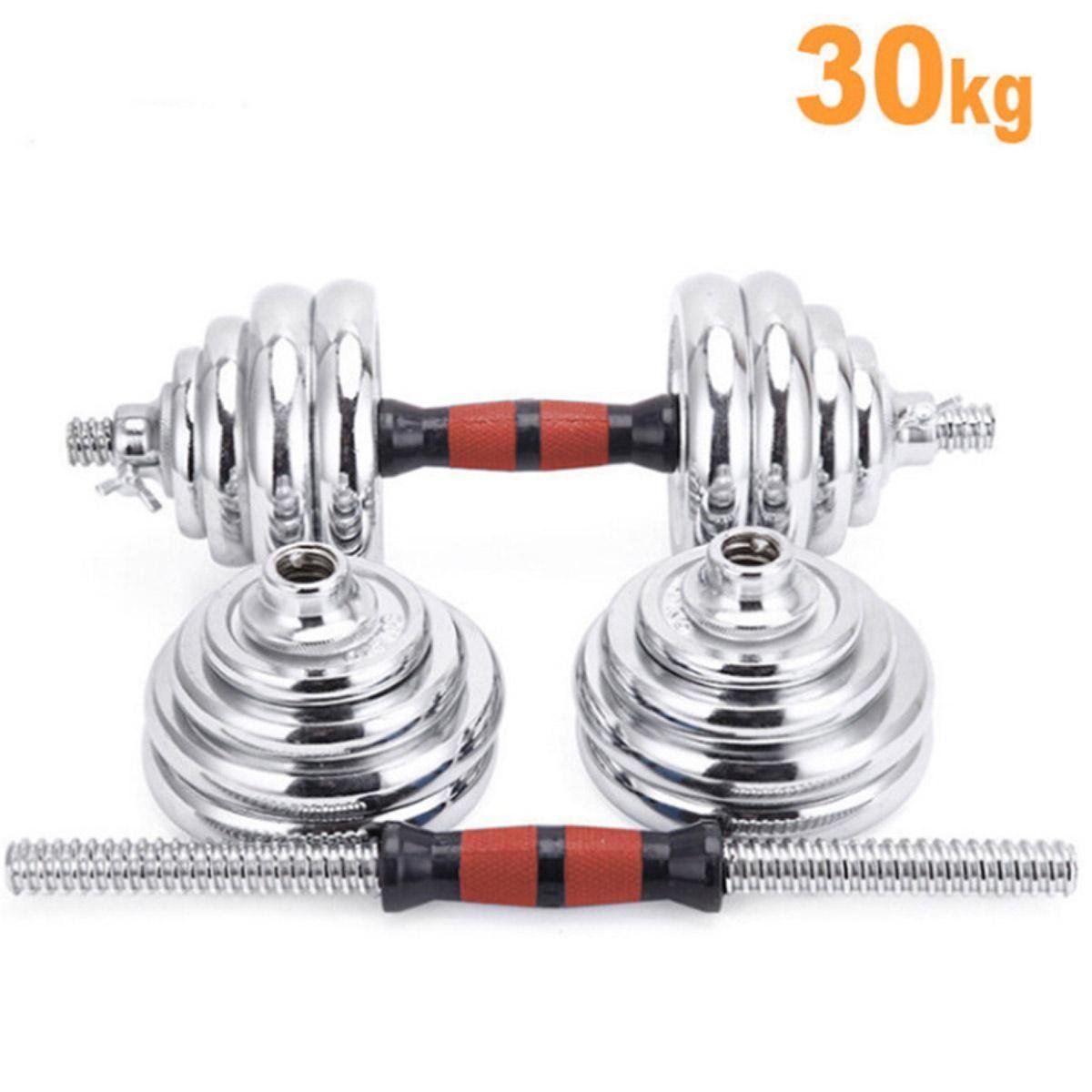 Maleta De Halter 30Kg Com Barra Ajustável Exercício Dumbbell - 3