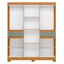 Ver imagem 4 de Guarda-Roupa 10 Portas e 02 Gavetas Olímpia Verde/Cinamomo/Sálvia