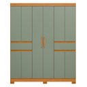 Ver imagem 2 de Guarda-Roupa 10 Portas e 02 Gavetas Olímpia Verde/Cinamomo/Sálvia