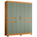 Ver mais imagens de Guarda-Roupa 10 Portas e 02 Gavetas Olímpia Verde/Cinamomo/Sálvia