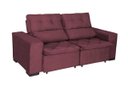 Ver imagem 2 de Sofá Retrátil e Reclinável 2,00m 3 Lugares Suede Soft Slim