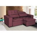 Ver imagem 1 de Sofá Retrátil e Reclinável 2,00m 3 Lugares Suede Soft Slim