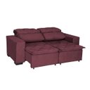 Ver imagem 4 de Sofá Retrátil e Reclinável 2,00m 3 Lugares Suede Soft Slim