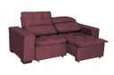 Ver imagem 3 de Sofá Retrátil e Reclinável 2,00m 3 Lugares Suede Soft Slim