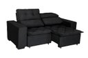 Ver imagem 3 de Sofá Retrátil e Reclinável 1,50m 2 Lugares Suede Soft Slim