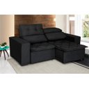 Ver imagem 1 de Sofá Retrátil e Reclinável 1,50m 2 Lugares Suede Soft Slim