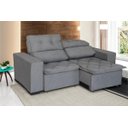 Ver imagem 1 de Sofá Retrátil e Reclinável 1,50m 2 Lugares Suede Soft Slim