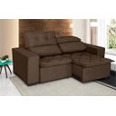 Ver imagem 1 de Sofá Retrátil e Reclinável 2,00m 3 Lugares Suede Soft Slim