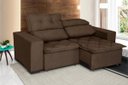 Ver imagem 1 de Sofá Retrátil e Reclinável 2,00m 3 Lugares Suede Soft Slim