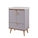 Ver imagem 2 de Gabinete para Banheiro 60cm com 2 Portas 1 Gaveta e Cuba de Embutir Trancoso