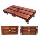 Ver imagem 2 de Suporte para Vaso de Planta Jardineira 20x40cm com Rodinhas Cristal