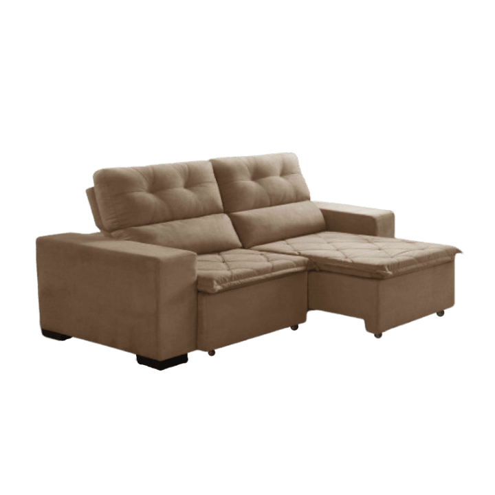 Sofá Soft Slim 2 Lugares Retrátil e Reclinável 1,50m com Molas no Assento Pluma - Sofá