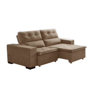 Sofá Retrátil e Reclinável 1,50m 2 Lugares Suede Soft Slim
