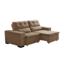 Ver imagem 2 de Sofá Retrátil e Reclinável 2,00m 3 Lugares Suede Soft Slim