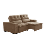 Sofá Retrátil e Reclinável 2,00m 3 Lugares Suede Soft Slim - 2