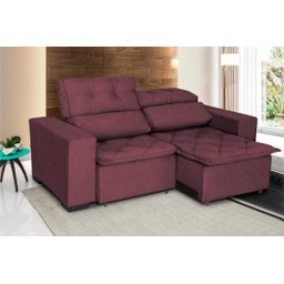 Sofá Retrátil e Reclinável 1,50m 2 Lugares Suede Soft Slim - 2