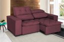 Ver imagem 1 de Sofá Retrátil e Reclinável 1,50m 2 Lugares Suede Soft Slim
