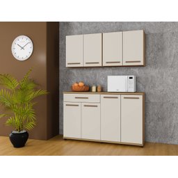 Balcão Campinas com 4 Portas Arte Móveis:cinamomo/off - 1