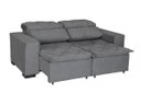 Ver imagem 4 de Sofá Retrátil e Reclinável 2,00m 3 Lugares Suede Soft Slim