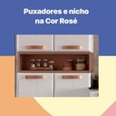 Ver imagem 3 de Cozinha Aço Compacta Telasul Rubi Rosé C/ Nicho Aéreo 3 Pçs