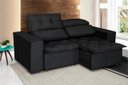 Ver imagem 1 de Sofá Retrátil e Reclinável 2,00m 3 Lugares Suede Soft Slim