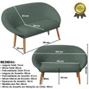 Ver imagem 3 de Kit Recepção 2 Poltronas 1 Namoradeira com Puff Resistente para Sala de Espera Decor Tecido Veludo