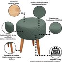 Ver imagem 6 de Kit Recepção 2 Poltronas 1 Namoradeira com Puff Resistente para Sala de Espera Decor Tecido Veludo
