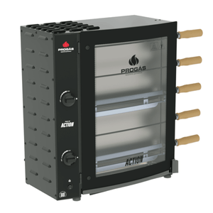 Forno Assador Rotativo Industrial Prac-05t - Gás Baixa Pressão 5 Espetos Mistos P/ 1.3kg/ Cada - Pro