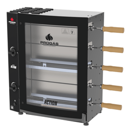 Forno Assador Rotativo Industrial Prac-05t - Gás Baixa Pressão 5 Espetos Mistos P/ 1.3kg/ Cada - Pro - 2