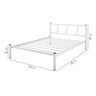 Cama Casal Bruna 100% de Aço Estilo Industrial Branco - 3