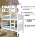 Ver imagem 3 de Cama Beliche Jaspe Escada Integrada com Guarda Corpo para Criança e Adolescente - Branca
