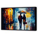 Ver imagem 5 de Quadro Decorativo Canvas Moldura Filete Abstrato Umbrela Casal Proteção Gg