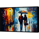 Ver imagem 1 de Quadro Decorativo Canvas Moldura Filete Abstrato Umbrela Casal Proteção Gg